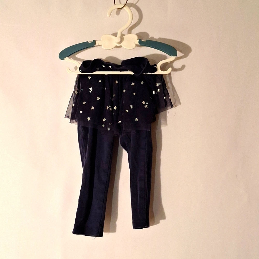 Girl 24 M Sparkle Skirt Pants Navy